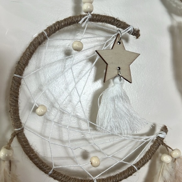Large Macrame Moon and Star Dream Catcher - Picture 5 of 6